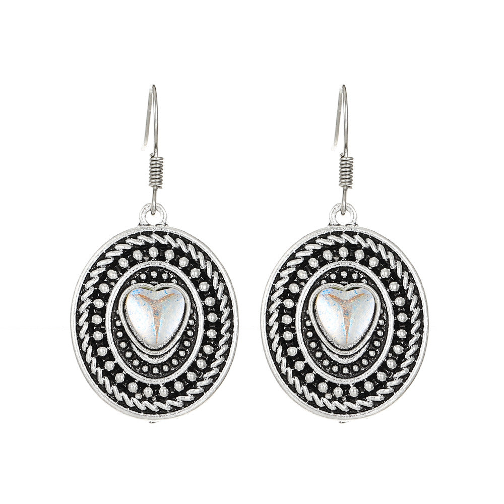 Wholesale Vintage Turquoise Alloy Earrings